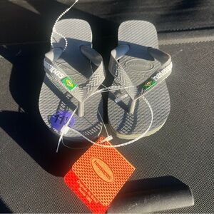 Havaianas Steel Gray Flip Flops Thong Sandals Toddler Size 11.5